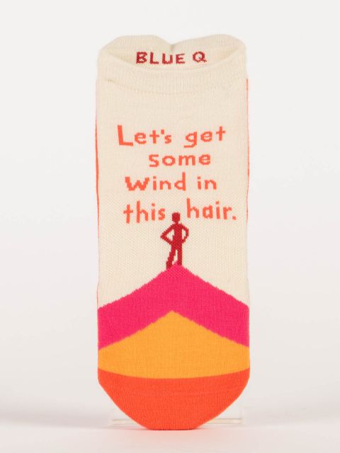 Blue Q - Unisex Sneaker Socks - Let's Get Some Wind In This Hair