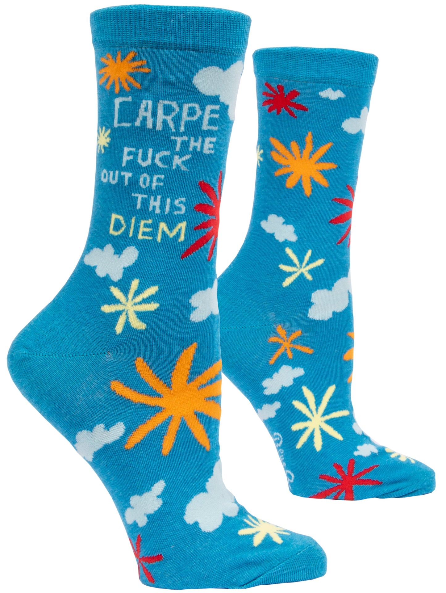 Blue Q - Women's Crew Socks - Carpe The Fxxk Out Of This Diem