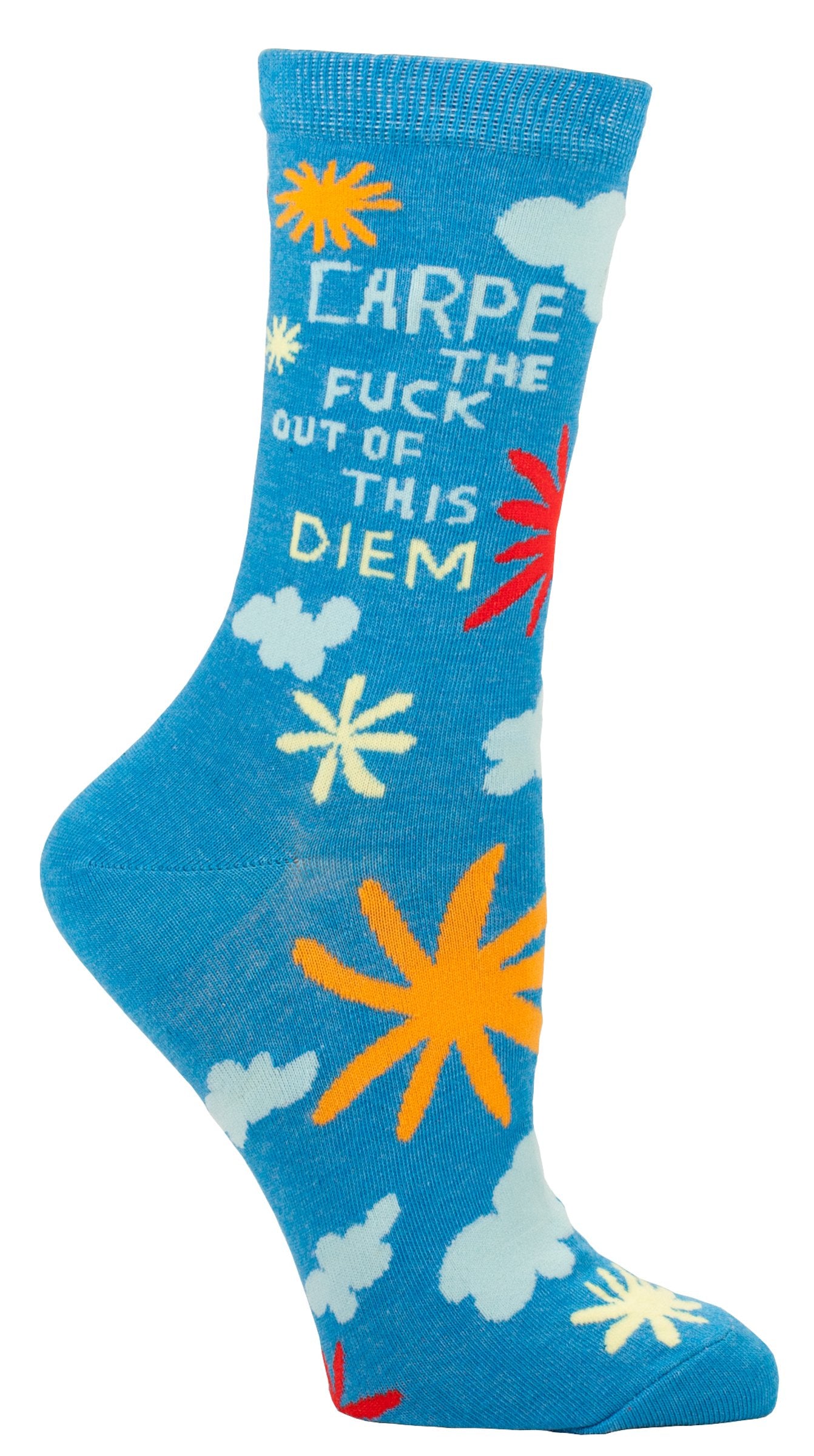 Blue Q - Women's Crew Socks - Carpe The Fxxk Out Of This Diem