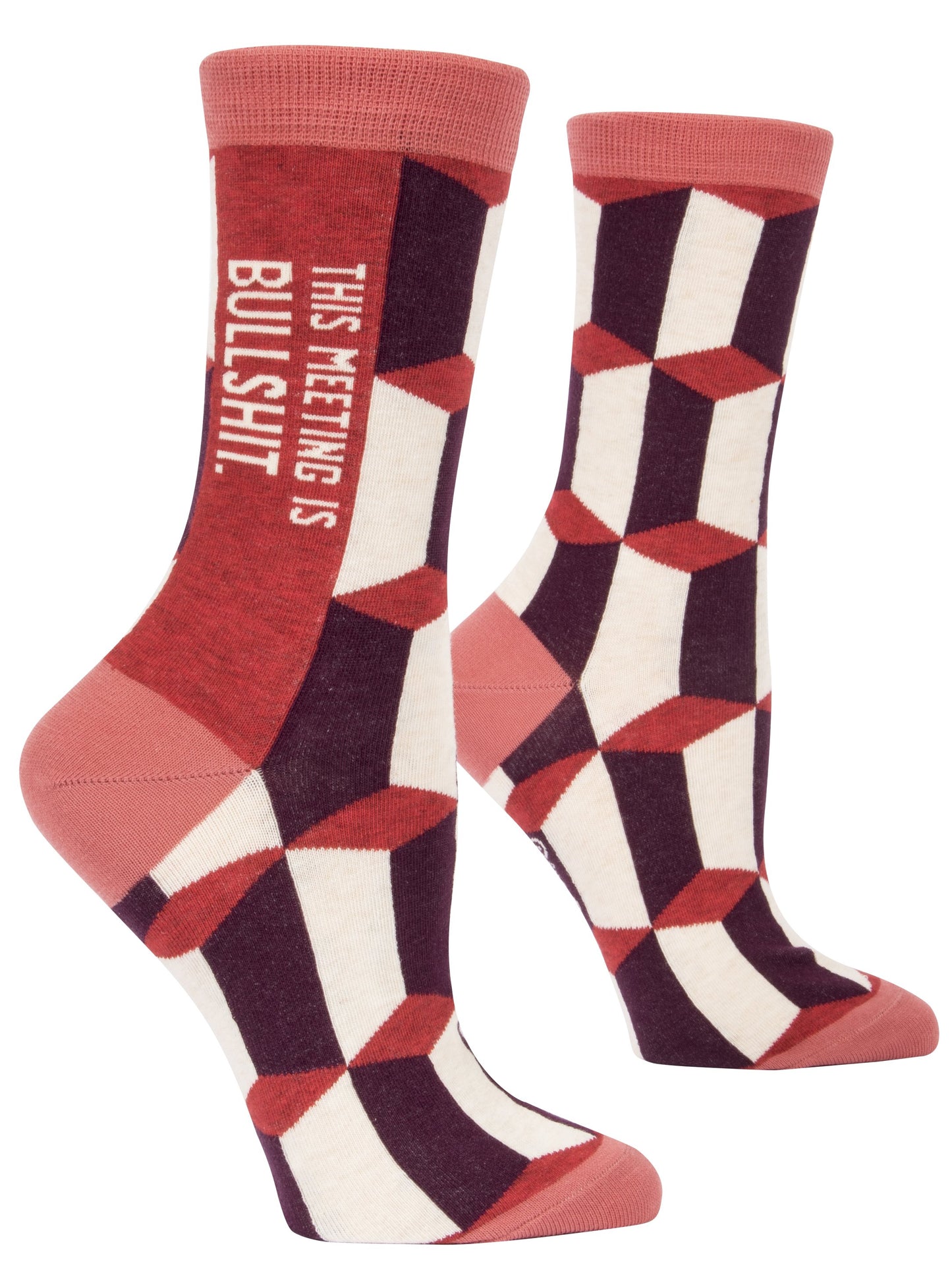 Blue Q - Women's Crew Socks - This Meeting is Bullshit