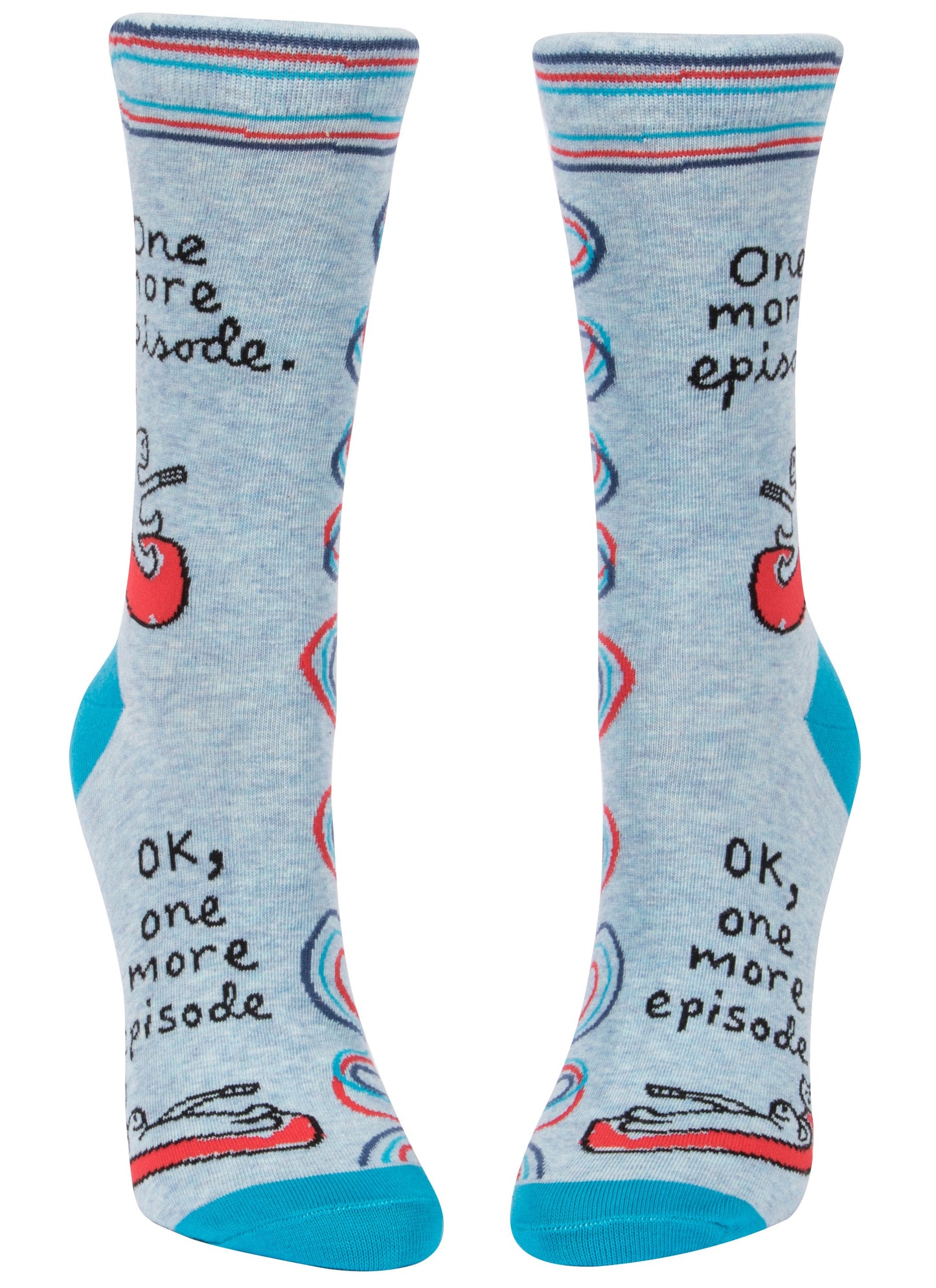 Blue Q - Women's Crew Socks - One More Episode