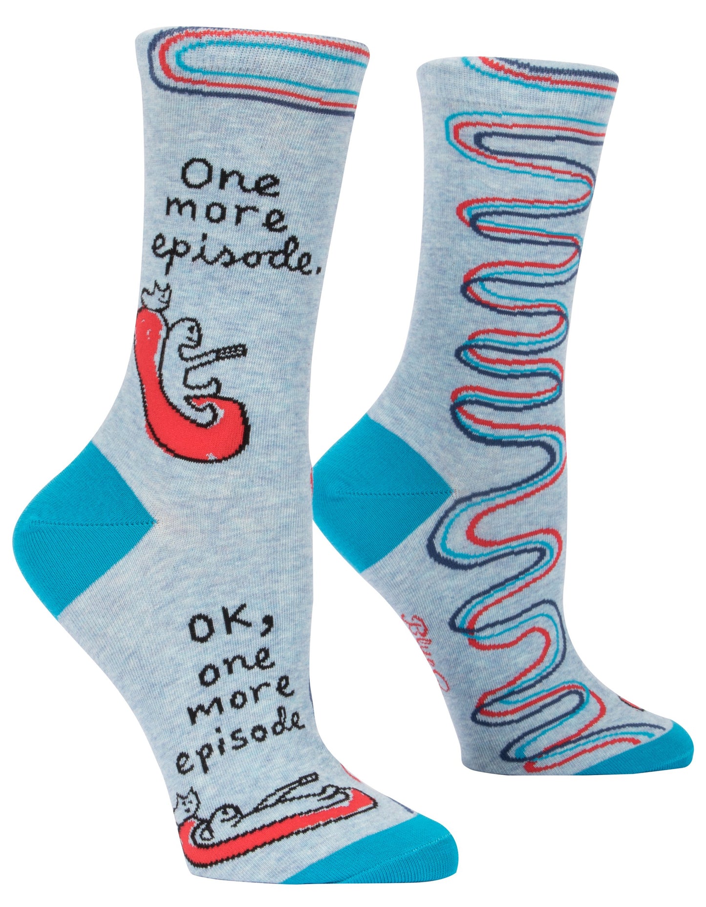 Blue Q - Women's Crew Socks - One More Episode