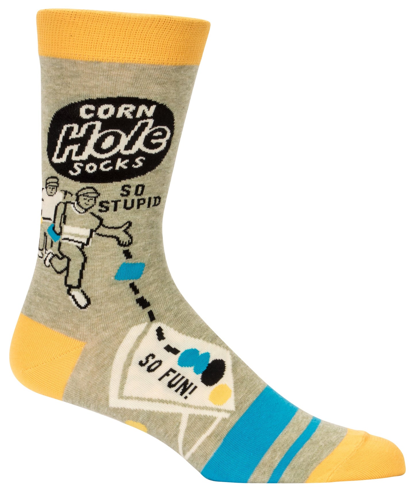 Blue Q - Men's Crew Socks - Corn Hole