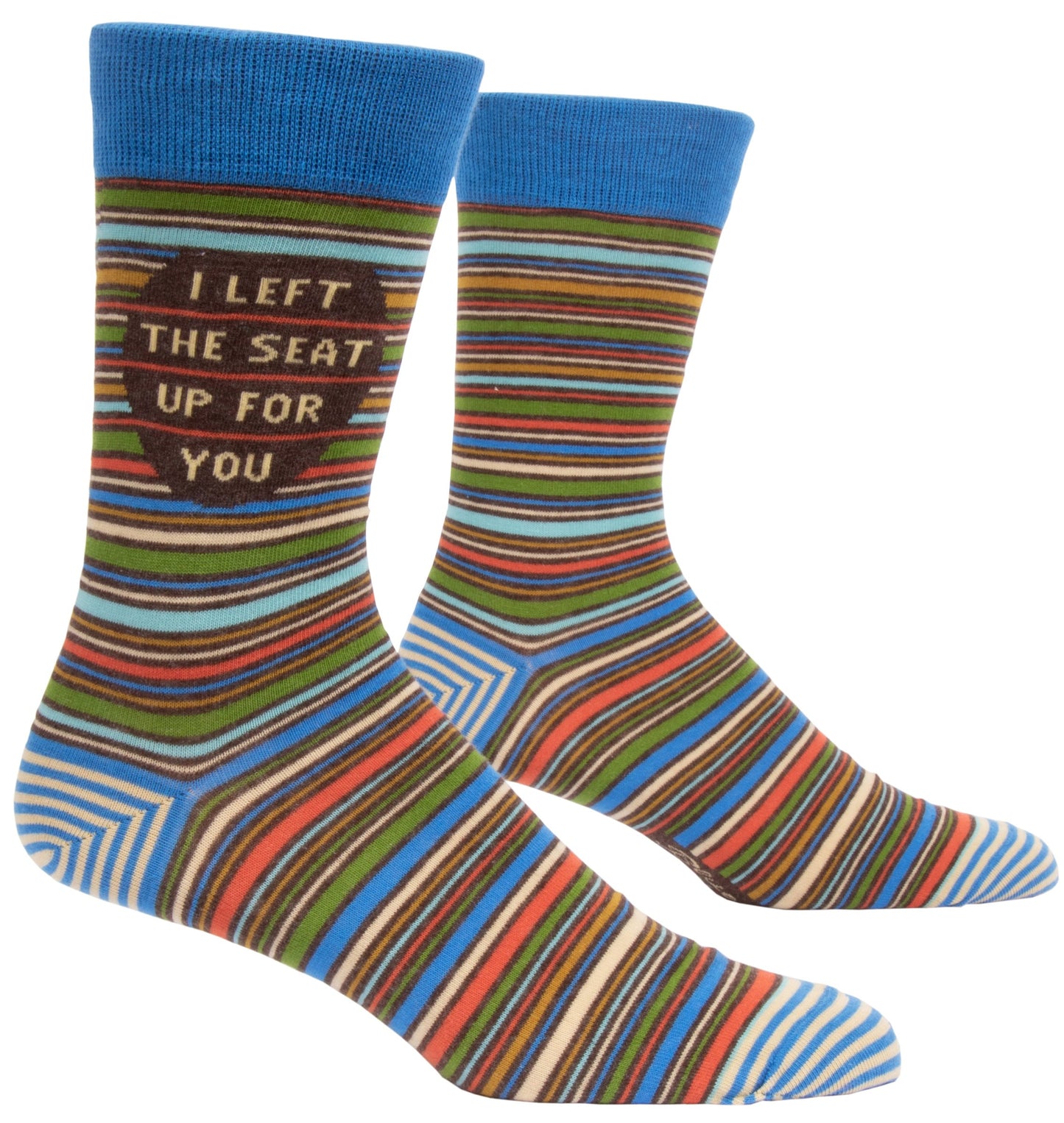 Blue Q - Men's Crew Socks - I Left The Seat Up For You