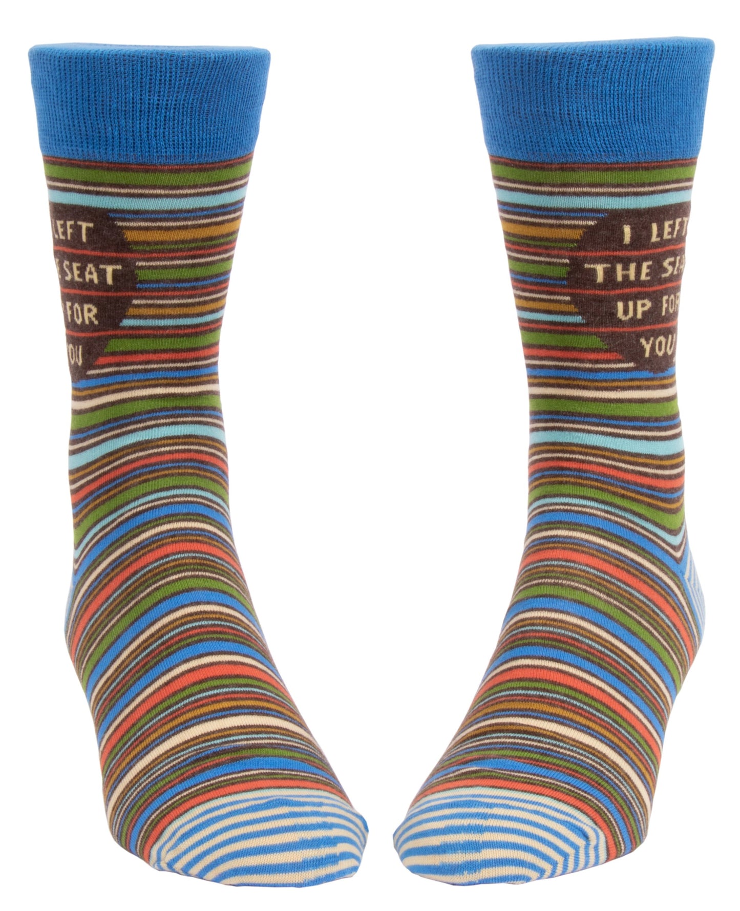 Blue Q - Men's Crew Socks - I Left The Seat Up For You