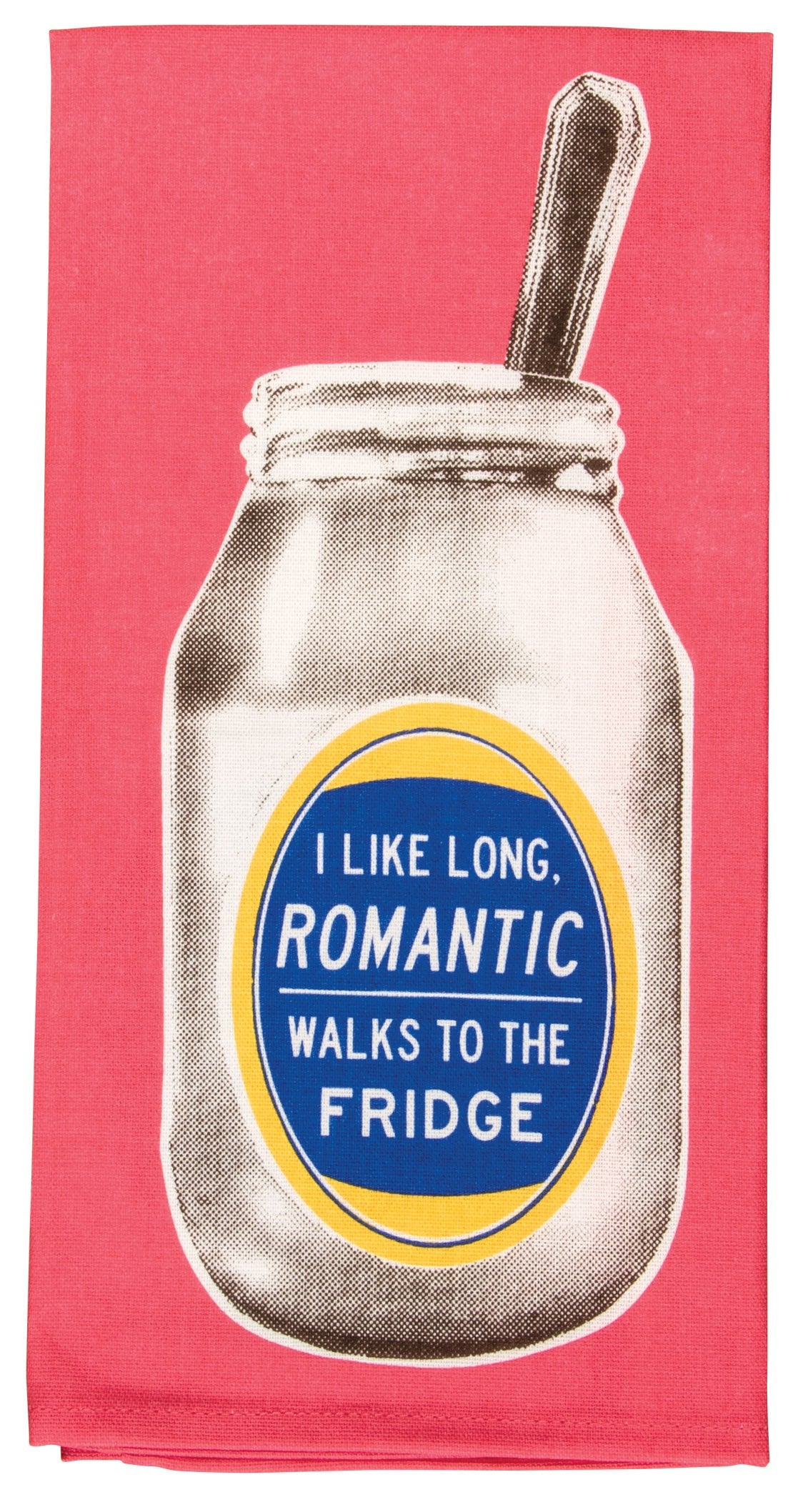 Blue Q - Dish Towel - I Like Long Romantic Walks To The Fridge